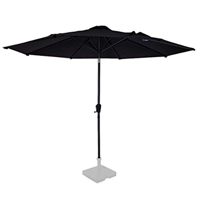 VONROC Sombrilla Recanati Ø300cm - Parasol basculante - Lona UPF 50+ - Antracita/Negro - Excl. Base
