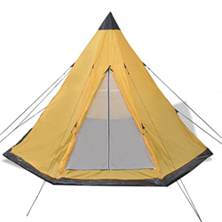 AYNEFY- Tienda de campaña para 4 personas, color amarillo, 365 x 365 x 250 cm en oferta