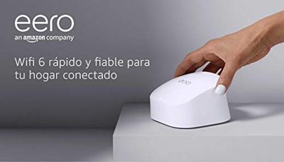 Nuevo | Sistema Wi-Fi 6 de malla de doble banda Amazon eero 6, con controlador de Hogar digital inteligente Zigbee integrado | 1 unidad