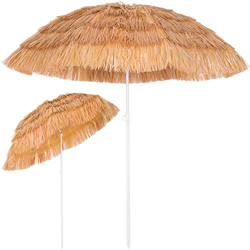 Kingsleeve Sombrilla de playa jardín exterior Ø 160 cm Hawaii color Natural con función de inclinación parasol reclinable precio