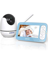 Monitor de vídeo para bebés iDoo. Pantalla de 5" HD a 720p con cámara y sonido. Zoom remoto. Comunicación bidireccional. Visión nocturna. Reproductor  precio