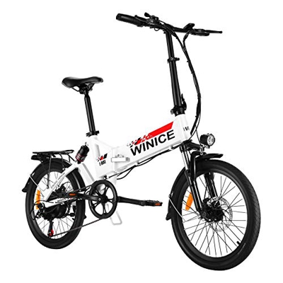 VIVI Bicicleta Electrica Plegable Urbana,350W Bici Electrica Urbana Ligera para Adulto,20" Plegable Ciudad Ebike con 36V 8A Batería extraíble,Shimano 