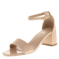 Mujer Sandalia Separar Bloquear el Talón Punta Abierta Estoy Casi Allí Correa de Tobillo Talones - Nude Patent KL0294C 5UK/38 precio