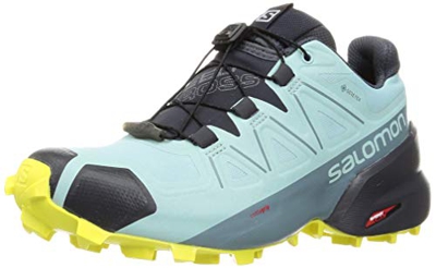Salomon Women's Speedcross 5 GTX Trail Running Shoe (Pastel Turquoise/Ebony/Evening Primrose, Numeric_6)