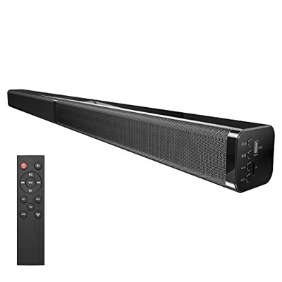 KUPVALON Barra de Sonido 2.0 Canales,Altavoces Bluetooth 5.0 con Control Remoto con Alimentación USB, 40W Mini Soundbar Envolvente de Electronics de A