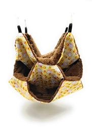 RatsLive® Hamaca para animales pequeños de Nagetier para ratas, hámsteres, chinchillas y ardillas de 35 x 35 cm (amarillo – 3 niveles) en oferta
