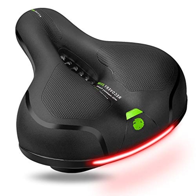 Vegena Sillín de Bicicleta, Cómodo Asineto Ergonómico, Asiento de Bicicleta Relleno con Espuma de Gel, Cojín Cómodo para MTB/Bicicleta de Carretera/Mo