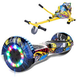 GEARSTONE HoverBoard monopatín + HoverKart con Bluetooth e iluminación LED 6,5 pulgadas Scooter eléctrico Self Balance Scooter E Overboard para niños  precio