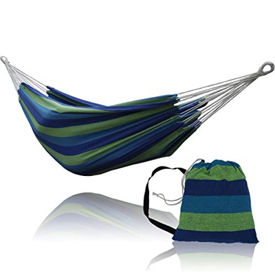 SUNNY GUARD Hamaca Doble brasileña para 2 Personas Hamaca de Tela de algodón con Bolsa de Transporte para Patio, Porche, jardín, Patio Trasero, Uso en