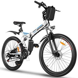 ANCHEER Bicicleta Electrica Plegable, Bicicletas Plegables Adulto 26 Pulgadas, E-Bike de Montaña, Motor de 350 W, Batería de 36V / 8Ah, 21 Engranaje d precio