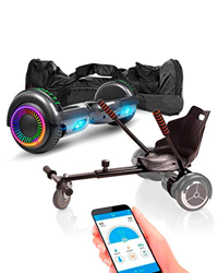 ACBK App Funda UL2272 Hoverboard + Silla Kart, Juventud Unisex, Carbono, Rueda LED 6.5" precio