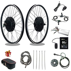 RICETOO Kit de conversión de Bicicleta eléctrica 48V 1000W 20"24" 26"27.5" 28"29''700C Rueda Trasera de Cassette E-Bike Ciclismo Hub Motor con Pantall en oferta