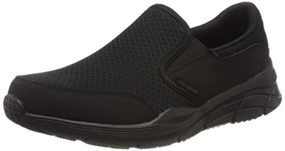 Skechers Equalizer 4.0, Zapatillas Hombre, Negro Negro Malla PU Negro Ribete Negro BBK, 45 EU