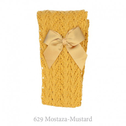 Leotardo Perlé Calados Con Lazo Condor. 4 629-mostaza en oferta