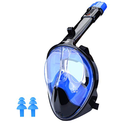 WANFEI Máscara de Buceo, 180° Máscara de Snorkel Doble Vía Aérea Panorámica Gafas Buceo de Cara Completa Gafas de Bucear Anti-Niebla y Anti-Fugas, Apo en oferta