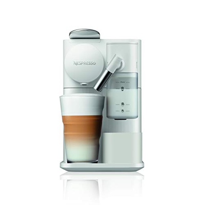 De'Longhi Lattissima One Evo, Máquina de Café en Cápsulas de un Solo Uso, Espumador de Leche Automático, Cappuccino y Latte, EN510.W, 1450W, Blanco