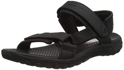 Skechers 204114-BBK, Sandalias al Aire Libre Hombre, Negro, 44 EU