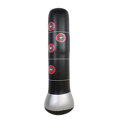 Tbest Saco de Boxeo Inflable, Saco de Boxeo Inflable de punzonado Saco de Boxeo Kickboxing con inflador