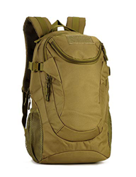 Yakmoo Mochila de Asalto Impermeable Estilo Militar Táctico de Nylon Molle Sistema Bolsa de Estudiante Gran Mochila de 25L al Aire Libre Marrón precio