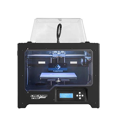 Flashforge Impresora 3D Creator Pro Dual Extrusora Impresora con placa de construcción optimizada y soporte de carrete mejorado