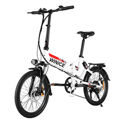 Bicicleta eléctrica Plegable de 20", Bicicletas urbanas eléctricas de 250 W para Adultos, Bicicleta eléctrica con batería extraíble de 36 V 8 Ah, Asie características