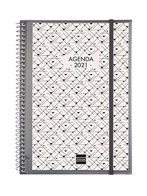 Finocam - Agenda 2021 Semana vista vertical Espiral Personalizable Español