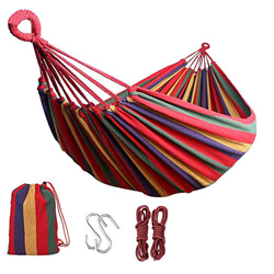 Hamaca Individual o Doble para jardín, para Acampar, 1/2 Personas, de Lona, Suave Columpio para Dormir, portátil con Bolsa de Transporte para Patio, j características