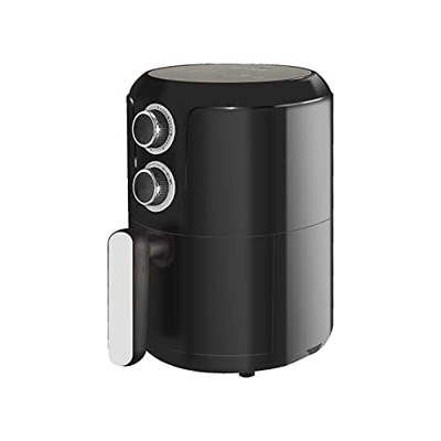 Freidora de Aire 2.8L sin Aceite Control de Temperatura y Temporizador 1200W Caliente 80 a 200 °C (Negro)