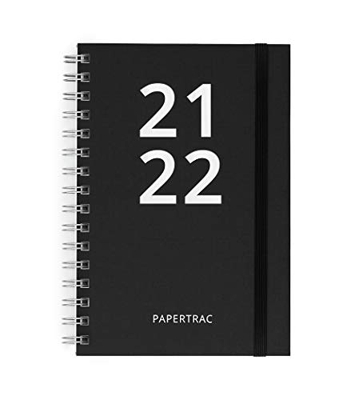 Papertrac - Agenda 21-22 Black - Día Página- 320 páginas - Tamaño A5-14 x 21,2 cm