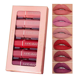 Mengxin 6 Piezas Lápiz Labial Mate Set Terciopelo Perdurable Labios Impermeables Antiadherente Regalo para Cumpleaños Navidad Novia Madre precio