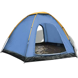 UnfadeMemory Tienda de Campaña para 6 Personas,Tienda de Cámping Acampar Viajar y Vacaciones,360x316x180cm (Azul y Amarillo) características