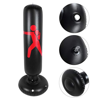Saco de arena inflable de PVC de 160 cm de altura, saco de arena para niños adultos, saco de boxeo inflable de pilar para boxeo, velocidad de reacción