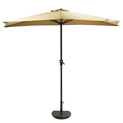 MaxxGarden - Sombrilla de jardín para pared, 270 cm de diámetro, semiparasol, color gris características