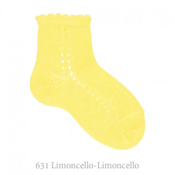 Calcetín Corto Perlé Calado Lateral Condor. 631-limoncello 1 en oferta