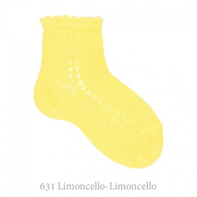 Calcetín Corto Perlé Calado Lateral Condor. 631-limoncello 3