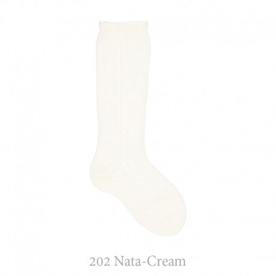 Calcetín Alto Perlé Calado Lateral Condor. 202-nata 6