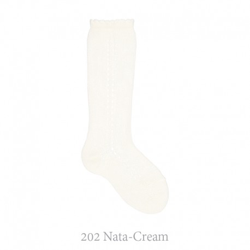 Calcetín Alto Perlé Calado Lateral Condor. 202-nata 4 precio
