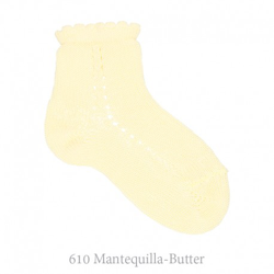 Calcetín Corto Perlé Calado Lateral Condor. 610-mantequilla 3 en oferta