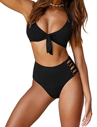 Blooming Jelly Conjunto de Bikini para Mujer Nudo de Corbata Bikinis de Talle Alto Recorte Traje de Baño de Dos Piezas Traje de Baño Push Up precio