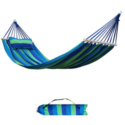 AXT SHADE Hamaca de Algodón para Exterior 220 * 120cm, Carga 200KG, con Almohadas del Mismo Color, para Jardín, Patio, Camping, Terraza de Playa -Raya características