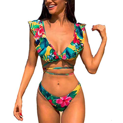 CheChury Mujer Sexy Conjunto De Bikini 2021 Verano Sexy Push Up Ropa De Playa Bikini de Triángulo Bikini Mujer Acolchado Traje de baño Mujer Conjunto  en oferta