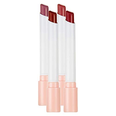 chiwanji Juego de Lápiz Labial de Terciopelo de 4 Piezas, Maquillaje de Labios a Prueba de Agua, Cosméticos Duraderos, Edición de Cumpleaños, Antiadhe