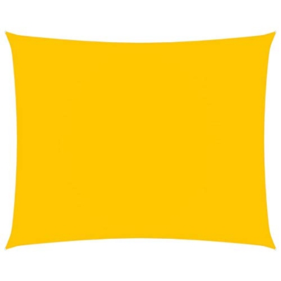 vidaXL Toldo Parasol Lona Protector Solar Sombra de Patio Jardín Terraza Balcón Parque Exterior de Vela Rectangular de Tela Oxford Amarillo 4x5 m