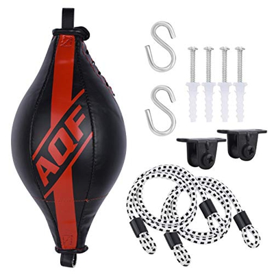 AQF Pera De Boxeo para Esquivar Punching Ball con Doble Extremo para Saco De Boxeo para Techo para Entrenar MMA Kickboxing (Negro)