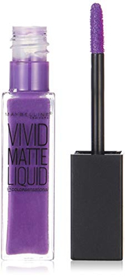 Barra de labios líquida Maybelline Color Sensational Mate, color violeta brillante, número 43