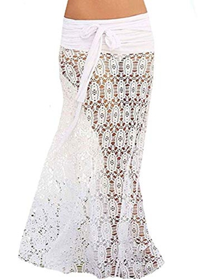 JFAN Mujeres Vestido de Encaje Ropa De Baño Vestido Cover Up Camisola Y Pareos Bikini Cover Up Mujer Ropa de Baño Playa Traje de Baño