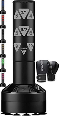RDX Niños Saco de Boxeo Pie Puñetazos Guantes para Artes Marciales Mixtas, 4ft Junior Pesado, Equipo Entrenamiento Gimnasio Casa, Bolsa para Fitness M