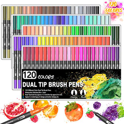Rotuladores Lettering BOIROS 120 Colores Rotuladores Punta Pincel Rotuladores de Doble Punta Brush Pen, Rotuladores Profesionales, Marcadores Para Dib en oferta