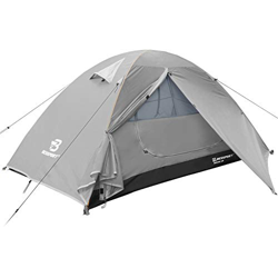 Bessport Tienda de Campaña con Dos Puertas A Prueba de UV/Viento Fuerte/Lluvia para Trekking, Campamento, Playa, Aventura, etc (1Personas, Gris Claro) en oferta