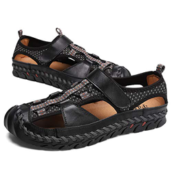 Sandalias de Playa de Cuero para Deportes Ocasionales para Hombres Zapatillas de Pescador refrescantes Zapatillas de Exterior duraderas Suaves y durad en oferta